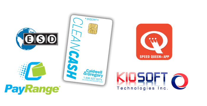 Flexible payment options graphic that shows tech vendors' logos