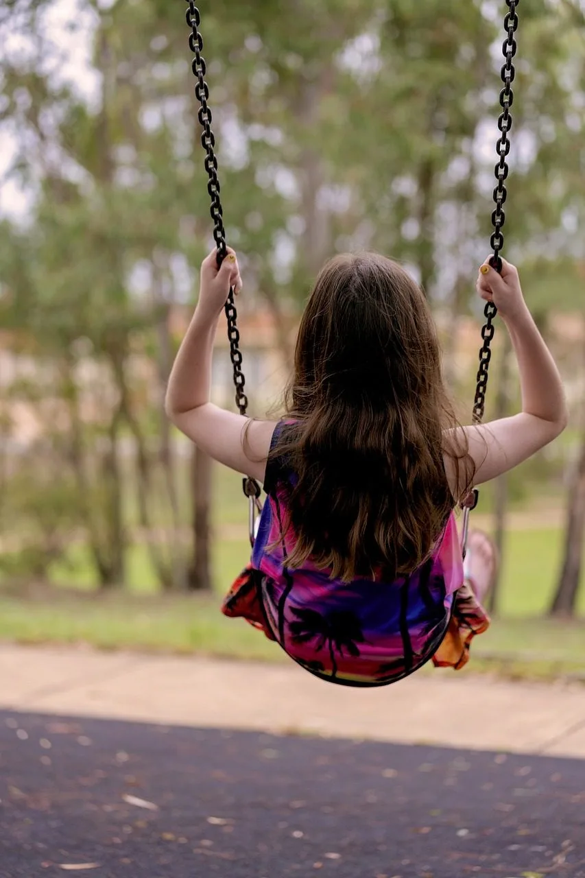 Girl on swing
